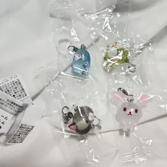 ① 4種 うさぎのモフィ めじるしアクセサリー ガチャ フィギュア チャーム