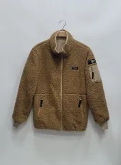 リーボック x カバーナット リバーシブル フリース ジャンパー ジャケット / メンズ S ライトブラウン