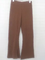 ◇ apart by lowrys アパートバイ ローリーズ ニット フレア パンツ サイズF ブラウン レディース P  【1301180009197】