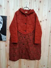 レーヨン 厚手 フード キルティング コート