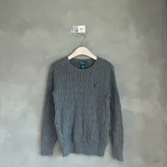 ポロ ラルフローレン ケーブル編みニット グレー
