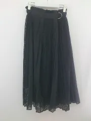 ◇ PAGEBOY ページボーイ ALICIA プリーツ 切替 ロング フレア スカート サイズF ブラック レディース P  【1301190015034】のサムネイル