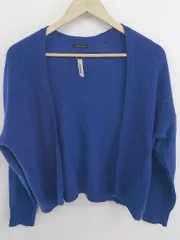 ◇ NOMBRE IMPAIR ノンブル アンペール ウールニット 長袖 ガウンカーディガン サイズF ブルー系 レディース P  【1301190014211】