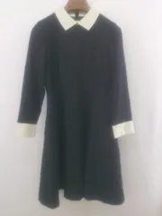 ◇ anatelier アナトリエ 長袖 膝丈 ワンピース サイズ38 ブラック レディース P  【1301190020540】