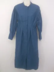 ◇ apart by lowrys アパートバイ ローリーズ 長袖 ロング シャツ ワンピース サイズF ネイビー レディース P  【1301190019933】