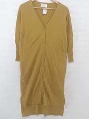 ◇ pattern torso antiqua アンティカ コットン ニット 長袖 ロング カーディガン サイズM マスタード レディース P  【1301200003389】