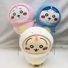 【中古】タグなし)3個セット ちいかわ ハチワレ うさぎ ハッピーバッグ ヘビ 干支ぬいぐるみ[22]