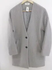 ◇ select MOCA セレクトモカ 起毛 ノーカラー コート サイズM グレー レディース P  【1301210001948】