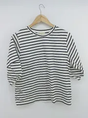 ◇ B:MING by BEAMS ビーミング by ビームス ボーダー 七分袖 カットソー サイズONE ホワイト ブラック レディース P  【1301210000873】