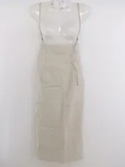 ◇ ◎ SENSE OF PLACE by URBAN RESEARCH サスペンダー付 ロング タイト スカート サイズXS ベージュ レディース P  【1301210003522】