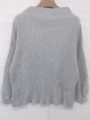 ◇ pattern torso antiqua アンティカ コットン ニット ハイネック 長袖 セーター グレー レディース P  【1301210002471】