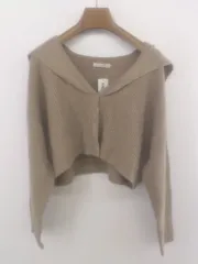 ◇ continuer de NICE CLAUP コンティニュエ デ ナイスクラップ 長袖 ニット カーディガン ベージュ レディース P  【1301210002389】