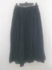 ◇ SM2 サマンサ モスモス ドット 水玉 ロング ギャザー スカート サイズF ブラック レディース P  【1301210002112】