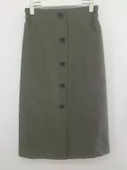 ◇ COMME CA ISM コムサイズム ロング 台形 スカート サイズ7 カーキ レディース P  【1301210005748】