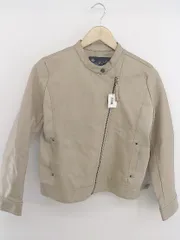 ◇ URBAN RESEARCH Sonny Label サニーレーベル 合成皮革 長袖 ジャケット サイズ36 ベージュ系 レディース P  【1301210004956】