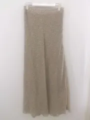 ◇ apres jour mignon 総柄 ロング フレア スカート サイズLL ベージュ系 ライトベージュ系 ブラウン系 レディース P  【1301230005810】