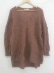 ◇ KBF アーバンリサーチ モヘヤ混 透かし編み ニット セーター サイズF ブラウン レディース P  【1301230010517】