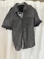 GUESS ゲス ブラックデニム 半袖 シャツ