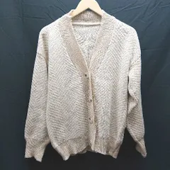 ◇ RAY CASSIN レイカズン フロントボタン　裾リブ 長袖 カーディガン サイズF ベージュ レディース E  【1301230012061】