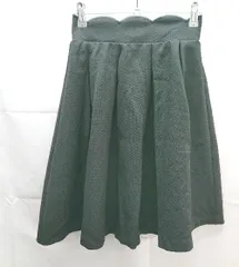 ◇ MAJESTIC LEGON バックファスナー ミニ丈 フレア スカート サイズM ブラック レディース E  【1301230011866】