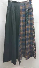 ◇ alicia PAGEBOY 切り返し　花柄　チェック柄 ロング フレア スカート サイズF マルチ レディース E  【1301230012856】