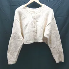 ◇ w closet フロントボタン　ニット 長袖 カーディガン サイズF ホワイト レディース E  【1301230015130】