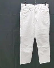 ◇ SOMETHING サムシング ハイライズ デニム ストレート ジーンズ パンツ サイズM ホワイト レディース E  【1301230017356】