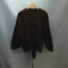 ◇ select MOCA セレクト モカ ケーブル編み ボリューム袖 長袖 ニット カーディガン サイズF ブラウン レディース E  【1301230017035】