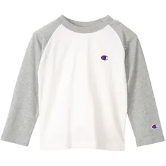 champion(チャンピオン) RAGLAN LONG T カジュアル長袖Tシャツ (cky403-070)、(070)オックスフォードGRY