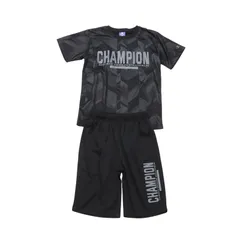 チャンピオン champion T-SHIRT AND SHORTS KIDS WEAR ・ SCHOOL ウェア(キッズ) (CK-BSW03)、(090)ブラック