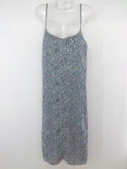 ◇ grove グローブ 小花柄 ロング キャミソールワンピース サイズM ブルー系 マルチ レディース P  【1301260010778】のサムネイル