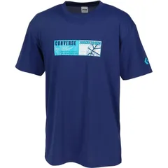 CONVERSE コンバース プリントTシャツ バスケットボール Ｔシャツメンズ cb251360-2800、C.ネイビー