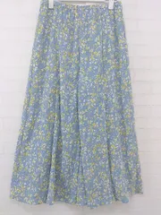 ◇ BABYLONE バビロン 花柄 ロング フレア スカート サイズ38 ブルー系 マルチ レディース P  【1301260016664】のサムネイル