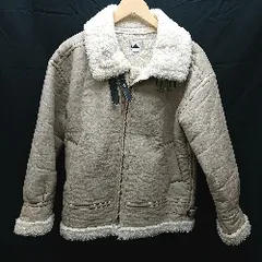◇ ABITOKYO アビトーキョー レザ-　裏地ボア ジップアップ 長袖 ジャケット　ブルゾン サイズL ベージュ メンズ E  【1301260043905】