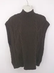 ◇ SENSE OF PLACE by URBAN RESEARCH ハイネック 半袖 ニット ベスト サイズF ブラウン系 レディース メンズ P  【1301270004835】