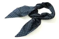 バーバリーズ スカーフ ドット柄 シルク ブランド 小物 レディース ネイビー Burberrys 【中古】