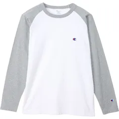 champion(チャンピオン) RAGLAN L/S T-SHI カジュアル長袖Tシャツ (c3y429-070)、(070)オックスフォードGRY
