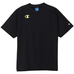 Champion チャンピオン SHORT SLEEVE SHIRT バレーボール ロングＴシャツメンズ c3cvc26-981、ブラック×ゴールド