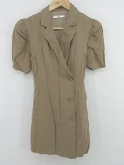 ◇ ◎ SLY スライ ウエストベルト付 半袖 ミニ ワンピース サイズ1 ブラウン レディース P  【1301270011451】