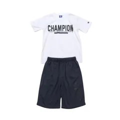 チャンピオン champion T-SHIRT AND SHORTS KIDS WEAR ・ SCHOOL ウェア(キッズ) (CK-BSW03)、(010)ホワイト