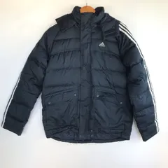 00s adidas 3ストライプパフォーマンスロゴデザインダウンジャケット メンズ M ネイビー 3072202512270104