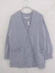 ◇ GLOBAL WORK グローバルワーク ポケット 長袖 ニット カーディガン サイズM ラベンダー パープル系 レディース P  【1302010005020】