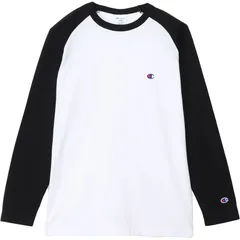 champion(チャンピオン) RAGLAN L/S T-SHI カジュアル長袖Tシャツ (c3y429-090)、(090)ブラック
