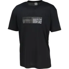 CONVERSE コンバース プリントTシャツ バスケットボール Ｔシャツメンズ cb251360-1918、ブラック×チャコール