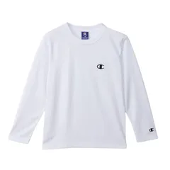 チャンピオン champion LONG SLEEVE T-SHIRT KIDS WEAR ・ SCHOOL ウェア(キッズ) (CK-BS401)、(010)ホワイト