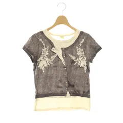 ポールスミス PAUL SMITH Tシャツ カットソー 半袖 総柄 コットン S グレー アイボリー /NR