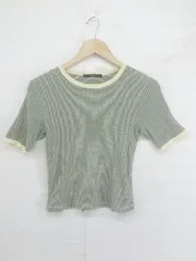 ◇ Kastane カスタネ 半袖 カットソー サイズF ベージュ系 グリーン系 レディース P  【1302010022676】