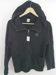 ◇ RODEO CROWNS ロデオクラウンズ 長袖 ジップアップ パーカー サイズ1 ブラック ホワイト レディース E  【1302010026261】