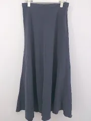 ◇ nano universe ナノ ユニバース ロング フレア スカート サイズ縦 XL 横 L- グレー系 レディース E  【1302020003139】