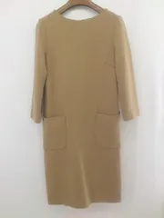 ◇ LOUNIE ルーニィ 長袖 ミニ ノーカラー ワンピース サイズ 36 キャメル レディース P  【1302020001456】のサムネイル